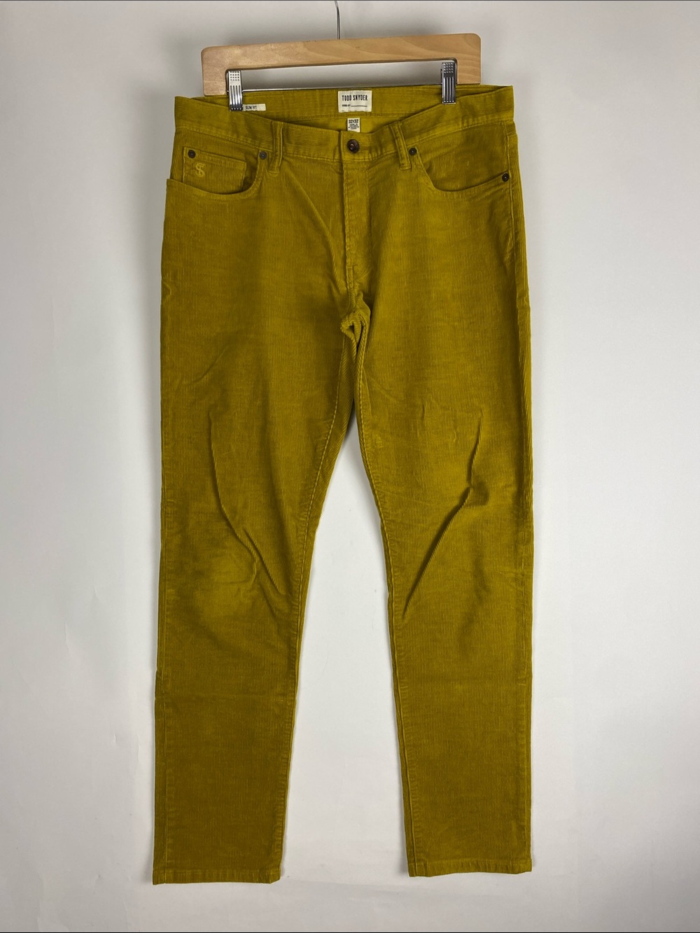 Todd Snyder Corduroy Mens Pants Size 32 Mustard/Gold Color Slim Fit